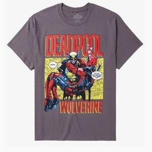 Deadpool & Wolverine Mens T-Shirt - Did We Just Become Best Buds Holding Pose 2X
